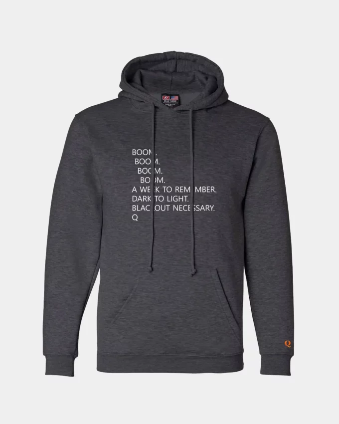 Boom Q Political Meme Hoodie Gray