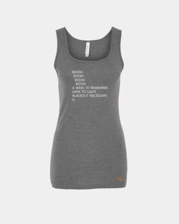 Q Boom Political Meme Tank Top Made In America Gray Women's