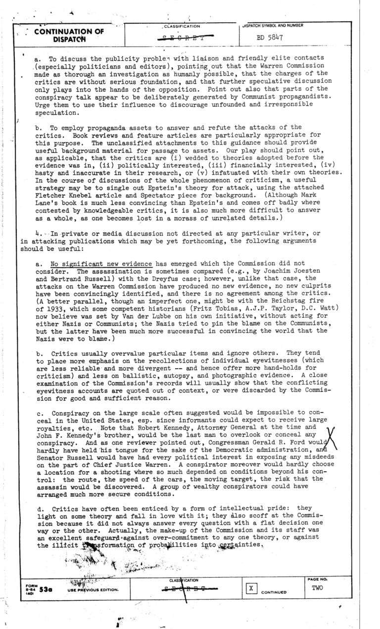CIA Coined and Weaponized The Label “Conspiracy Theory”