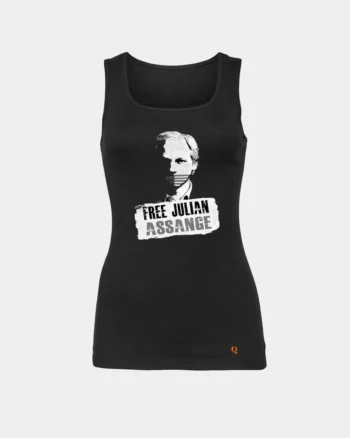 Free Assange Political Tank Top Made In America Women's Black