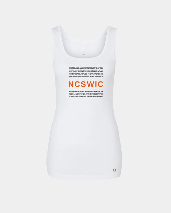 NCSWIC Political Meme Tank Top Made In America Women's White