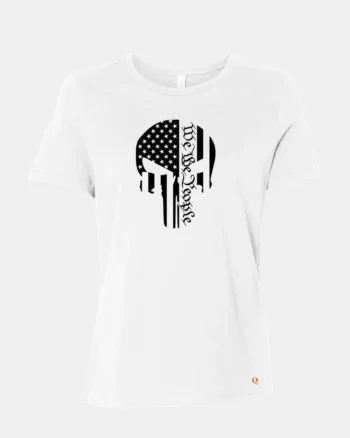 Punisher Skull T-Shirt We The People Women's White