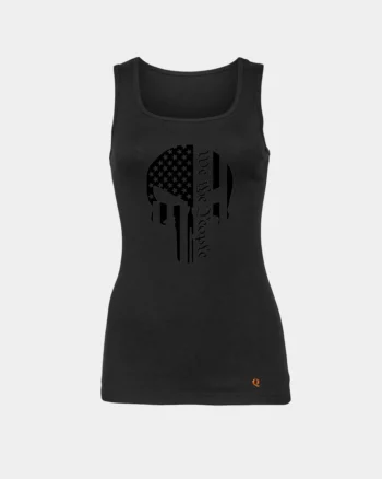 Punisher Skull Tank Top We The People Women's Black On Black