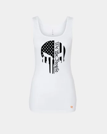 Punisher Skull Tank Top We The People Women's White