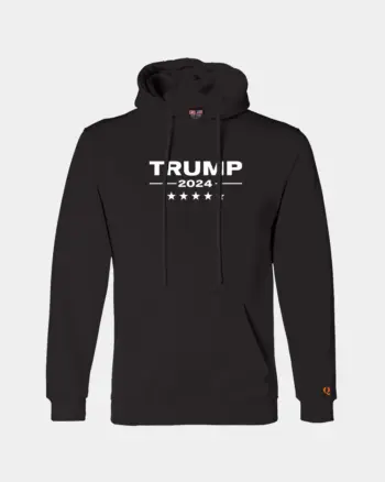 Trump 2024 Political Hoodie Made in America Mens Black